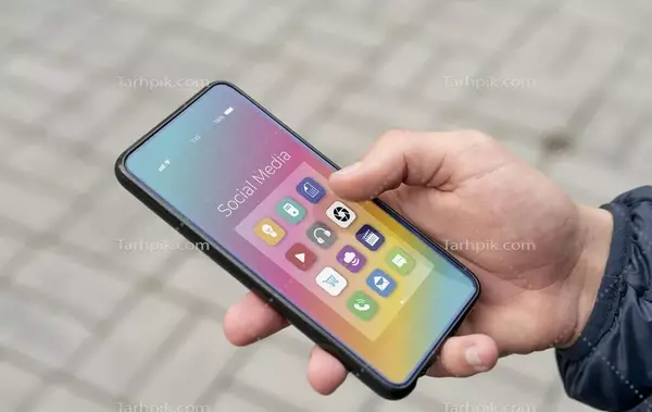 عکس گوشی موبایل در دست
