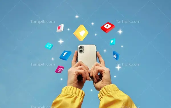 عکس گوشی موبایل در دست
