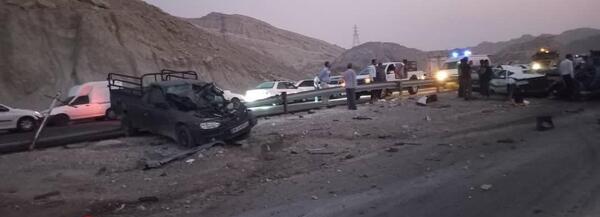 عکس تصادف آقای جون