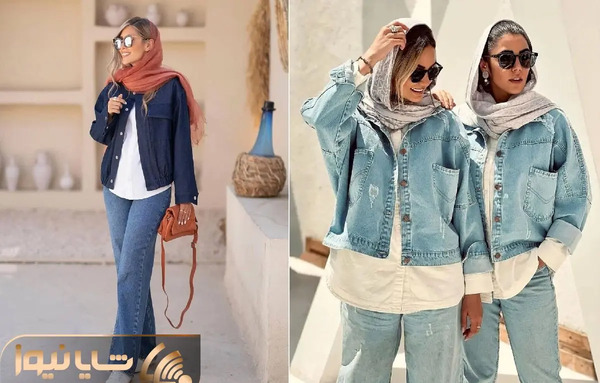 عکس لباس کت جین کوتاه