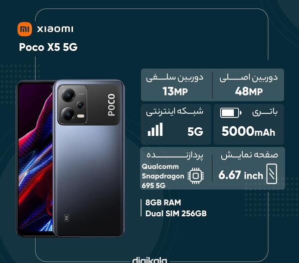 عکس گوشی شیائومی پوکو x5