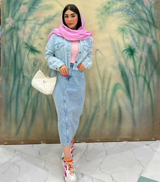 عکس کت جین با دامن جین