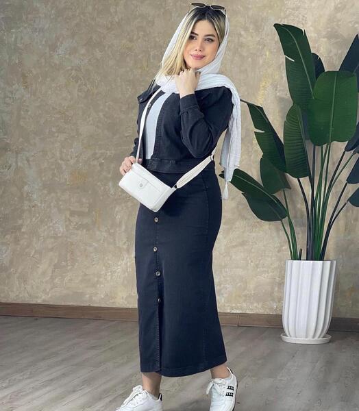 عکس کت جین با دامن جین