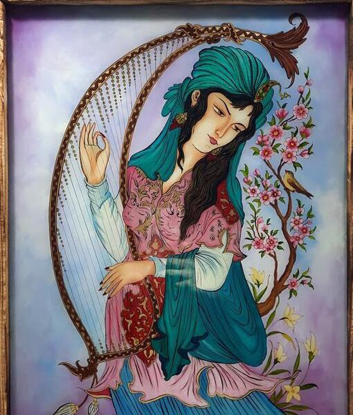 عکس زن نقاشی شده