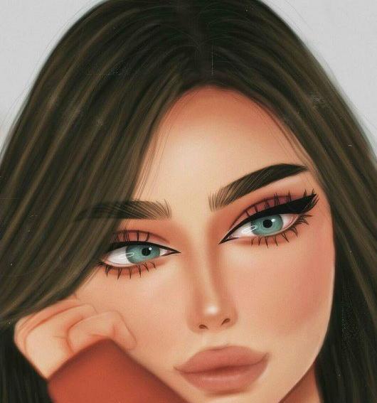 عکس زن نقاشی شده