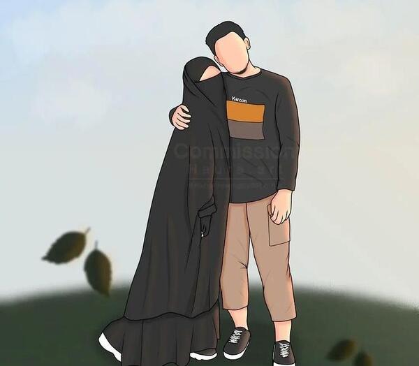 عکس زن و شوهر مذهبی کارتونی