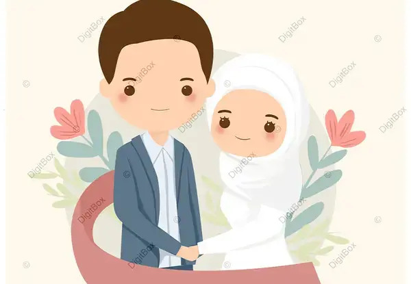 عکس زن و شوهر مذهبی کارتونی