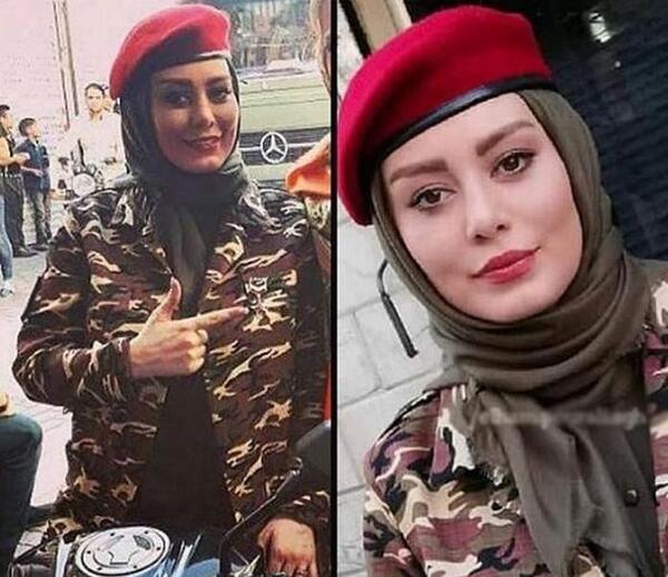 عکس زن با لباس نظامی