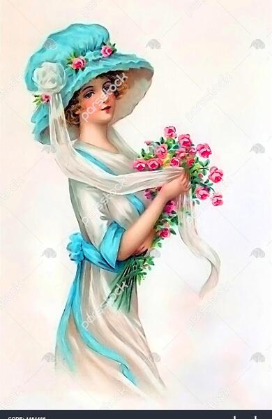 عکس نقاشی زن خوشگل