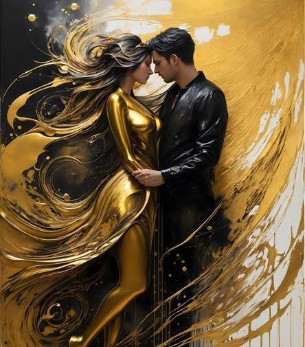 عکس نقاشی زن و مرد