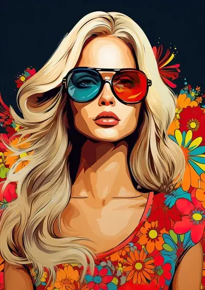 عکس نقاشی زن زیبا