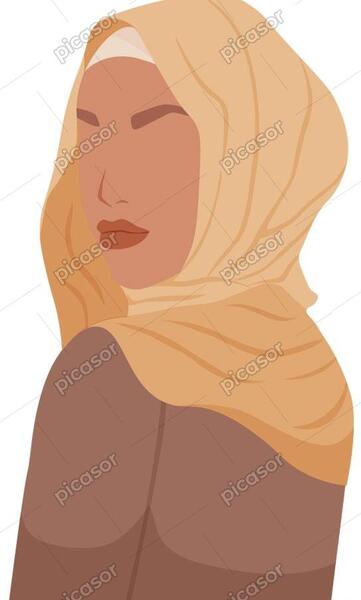 عکس نقاشی زن با حجاب