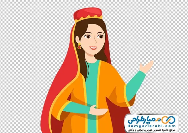 عکس زن با لباس محلی