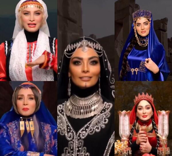 عکس زن با لباس محلی لری