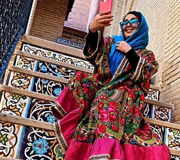 عکس زن بختیاری با لباس محلی