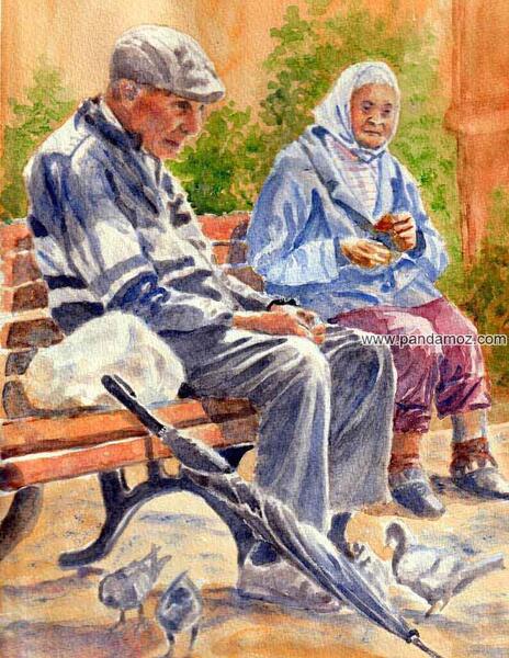 عکس پیر زن طنز