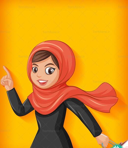 عکس زن با حجاب کارتونی