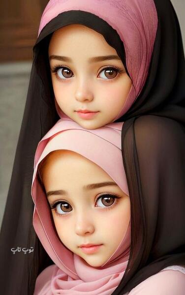 عکس زن با حجاب نقاشی