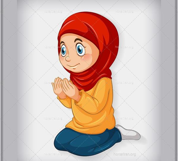 عکس زن با حجاب نقاشی