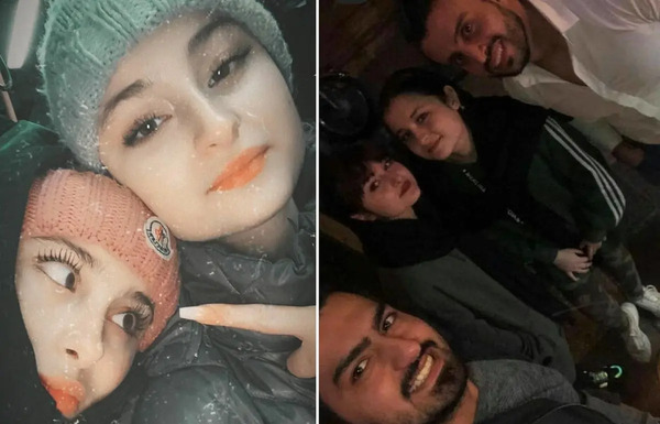 عکس سارا و نیکا با پدر و مادر واقعیشان