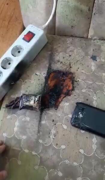 عکس انفجار گوشی در دست