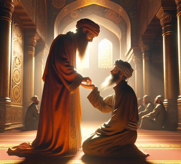 عکس امام علی در نماز