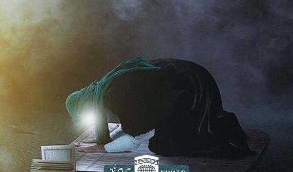 عکس نماز خواندن امام علی