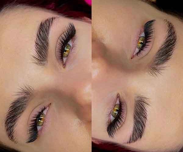 عکس کاشت مژه مدل اسپایکی