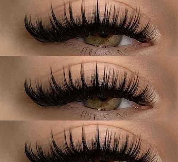 عکس کاشت مژه مدل اسپایکی