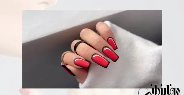 عکس کاشت ناخن فرنچ قرمز