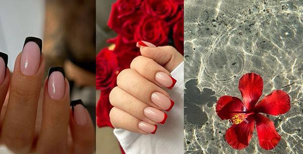 عکس کاشت ناخن فرنچ قرمز