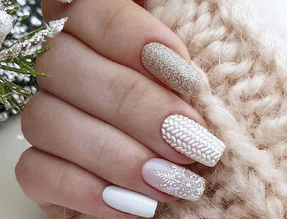 عکس کاشت ناخن با طراحی