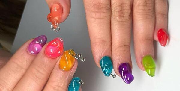 عکس مدل کاشت ناخن ژله ای