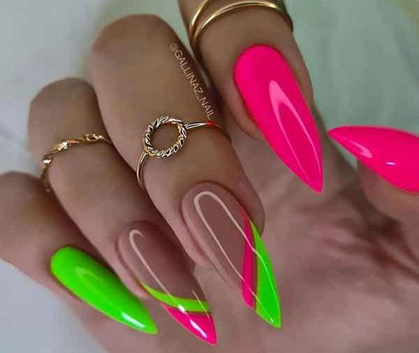 عکس کاشت ناخن دخترانه ژلیش
