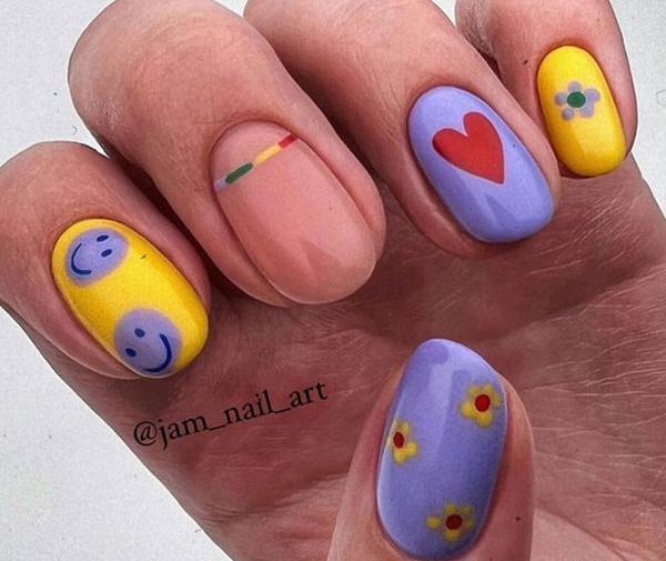 عکس کاشت ناخن دخترانه ژلیش
