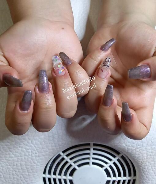 عکس کاشت ناخن بدون لاک ژل