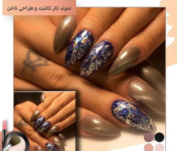 عکس رنگ لاک کاشت ناخن
