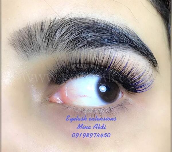 عکس کاشت مژه رنگی