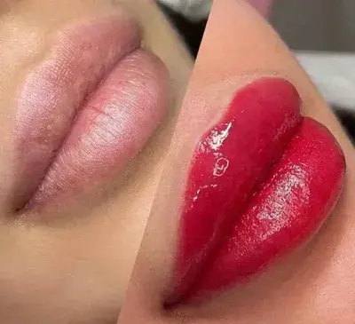 عکس کاشت رژلب دائم