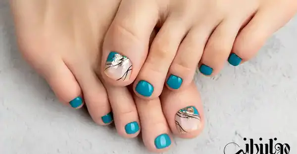 عکس کاشت ناخن پا سفید