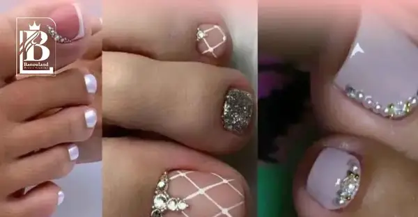 عکس کاشت ناخن پا سفید