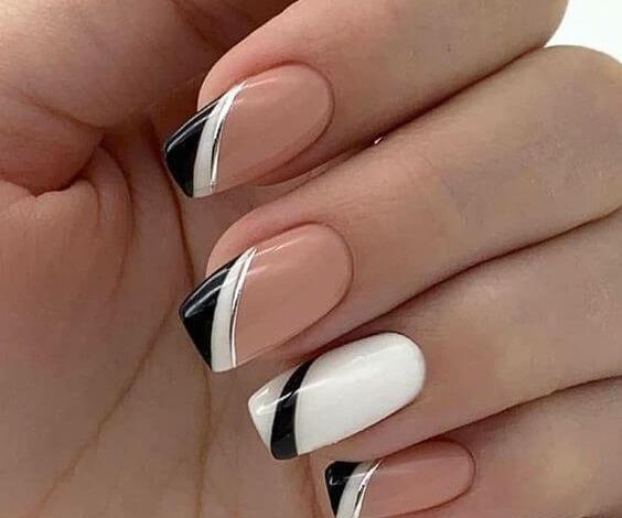 عکس کاشت ناخن رنگ طبیعی