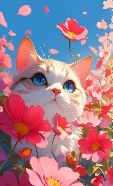 عکس کارتون گربه ننه
