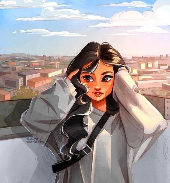 عکس دختر غمگین کارتون