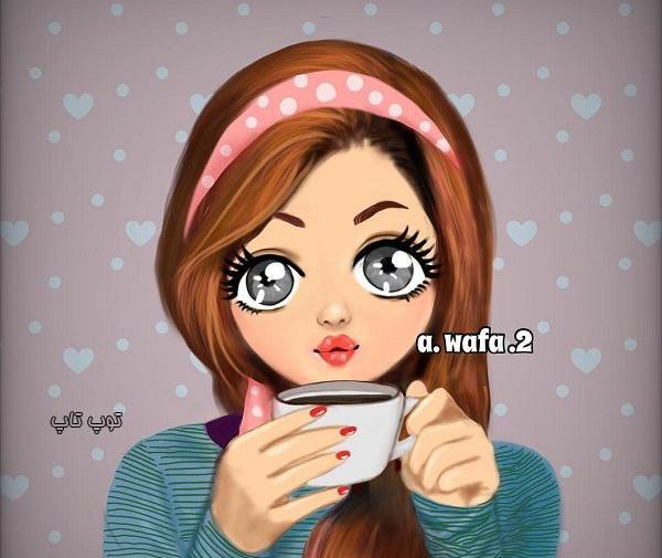 عکس دخترانه کارتونی بامزه