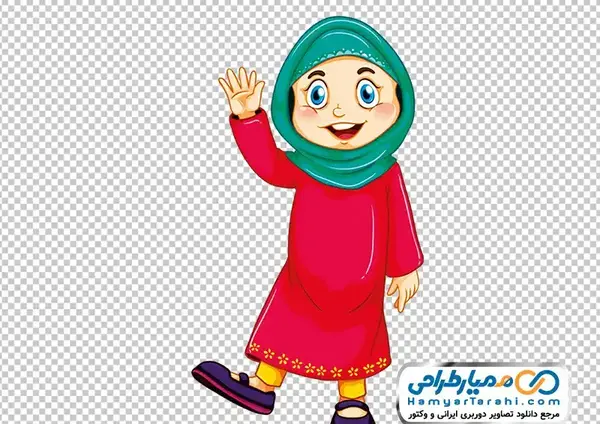 عکس کارتون دختر با حجاب