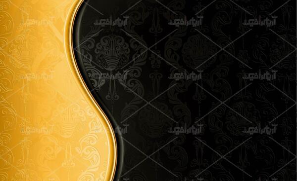 عکس تصویر زمینه مشکی طلایی