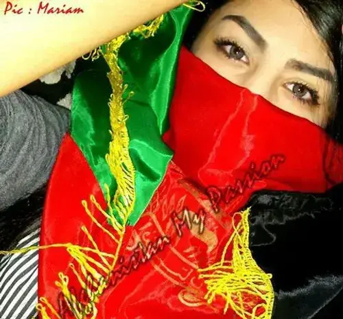 پروفایل عکس دختر با پرچم افغانستان