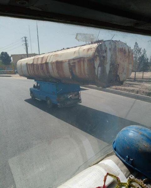 عکس سایپا با بار گازوئیل