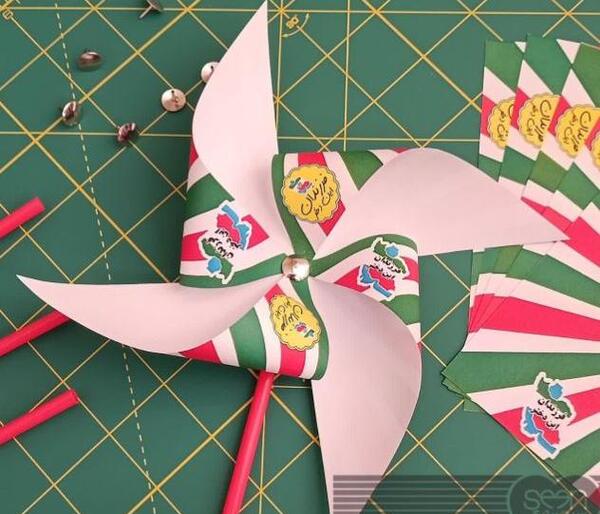عکس کاردستی فرفره کاغذی